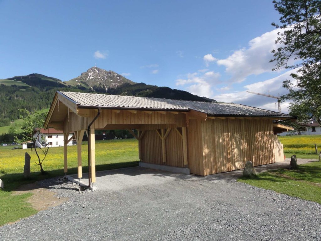 Umbau Holzlege und Carport in Oberndorf